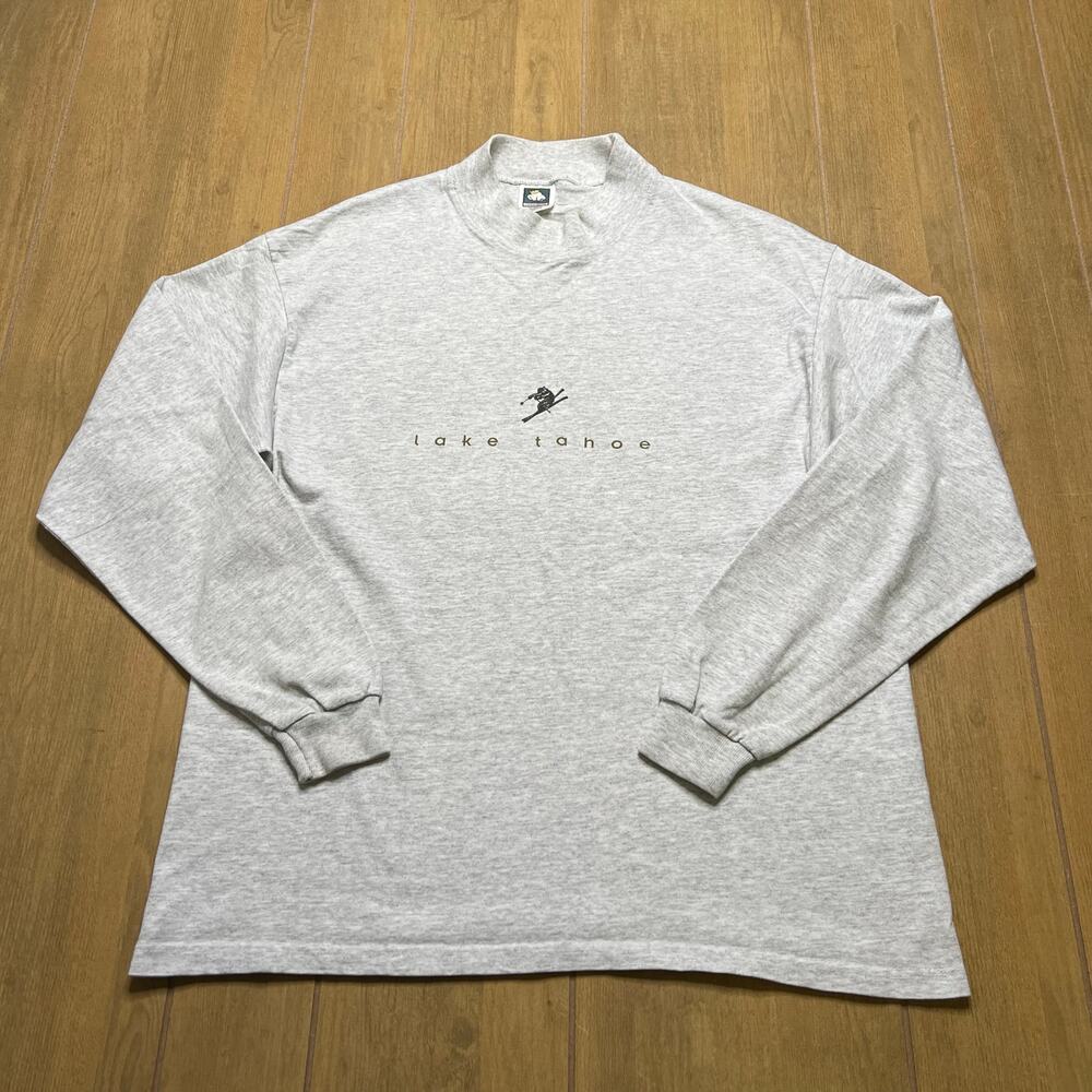 Vintage Real Skiers Dont‎ have Real Jobs USA LongSleeve T Shirt Sz L Lake Tahoe